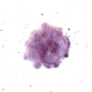 Tache violette d'aquarelle avec des spots