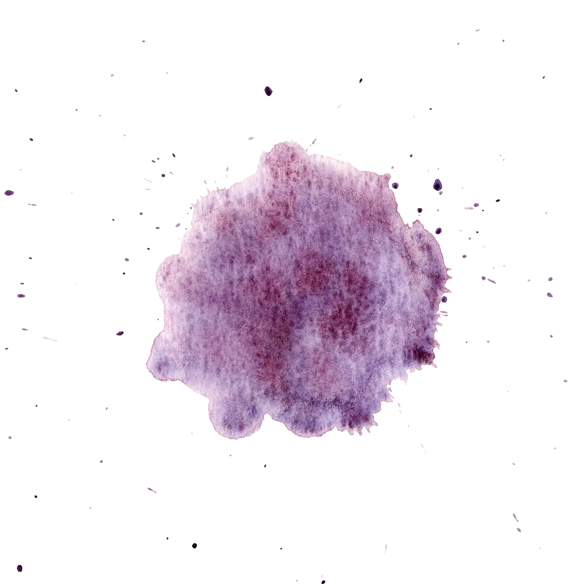 Tache violette d'aquarelle avec des spots